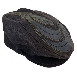 JUST CAVALLI FLAT CAP IN DARK CHOCOLATE BROWN